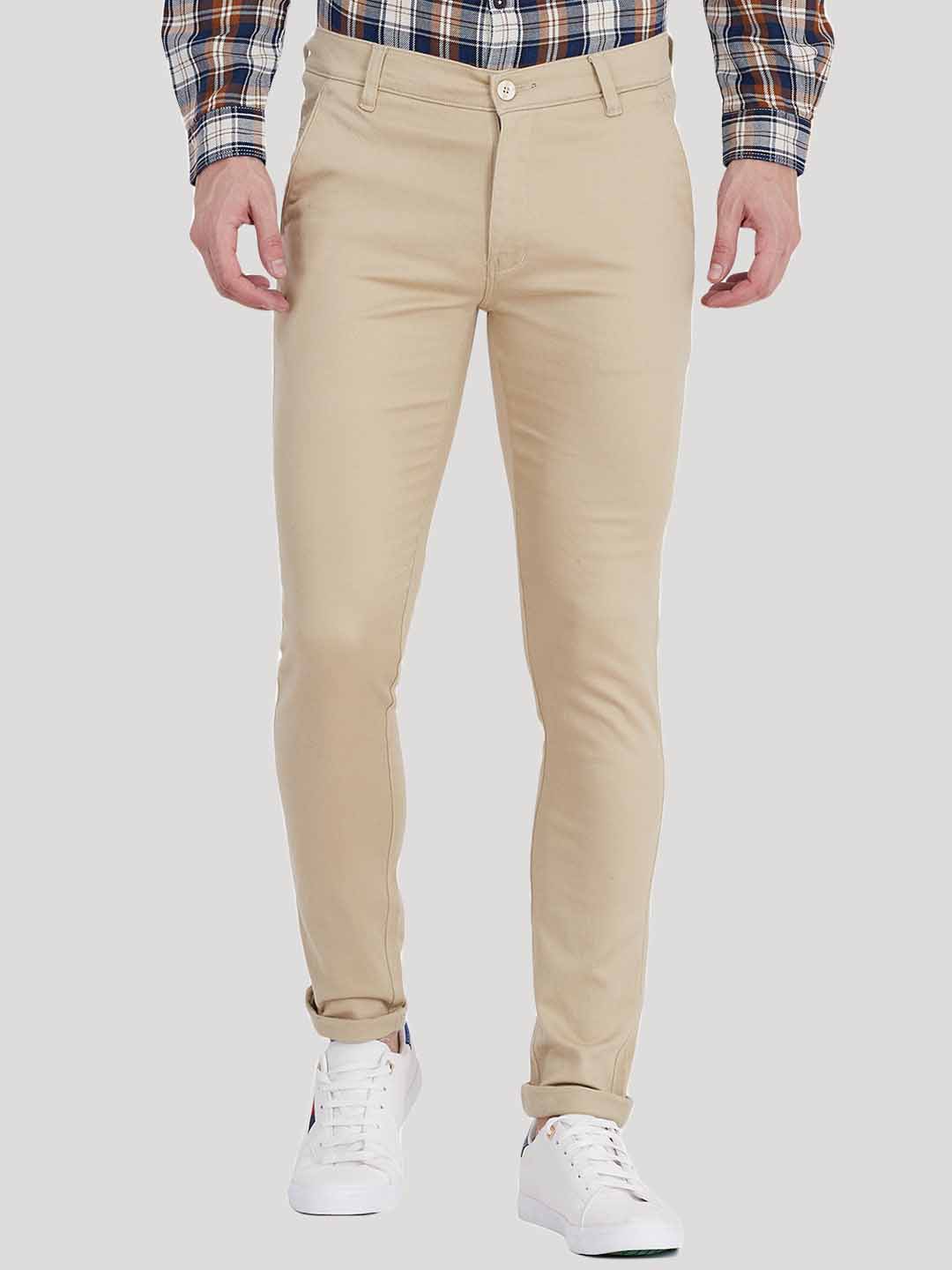Men Beige Regular fit Trousers - Tahvo India