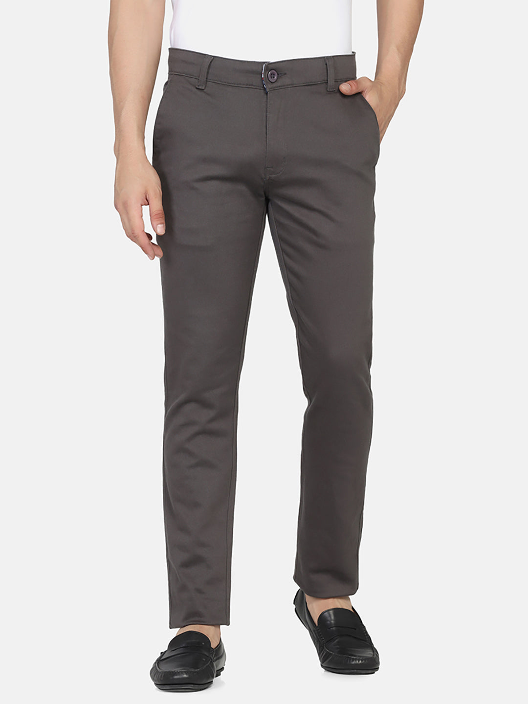 Men Grey Chinos - Tahvo India