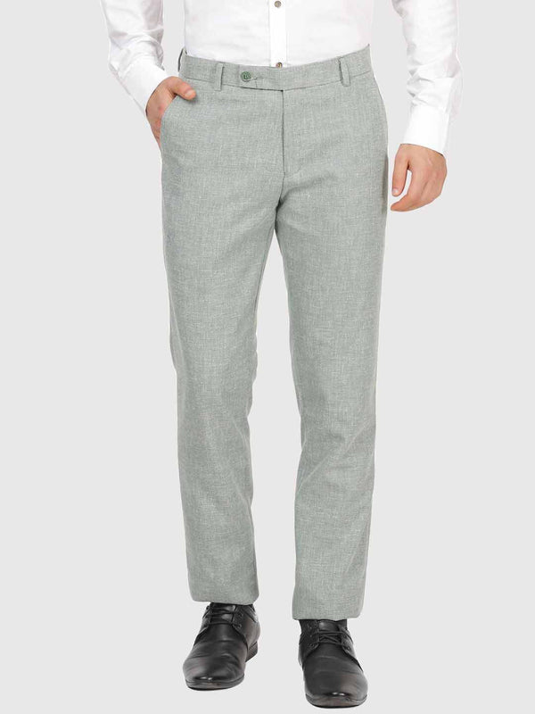 Men Green Formal Trouser - Tahvo India