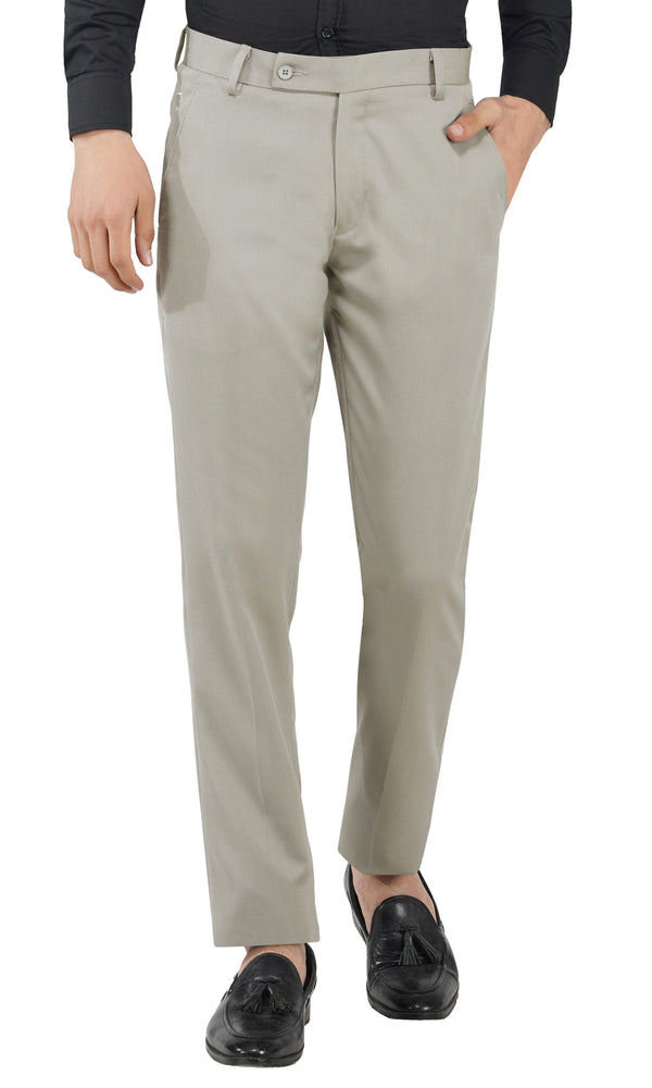 Men Grey Solid Trouser - Tahvo India