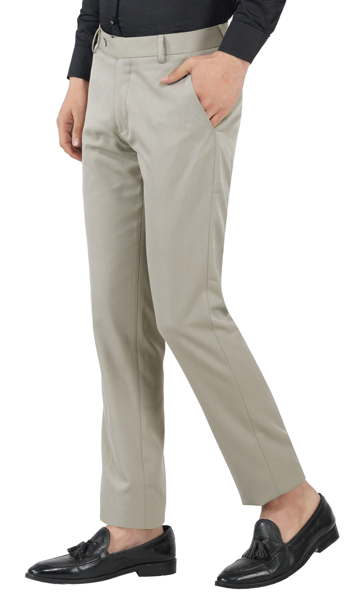 Men Grey Solid Trouser - Tahvo India