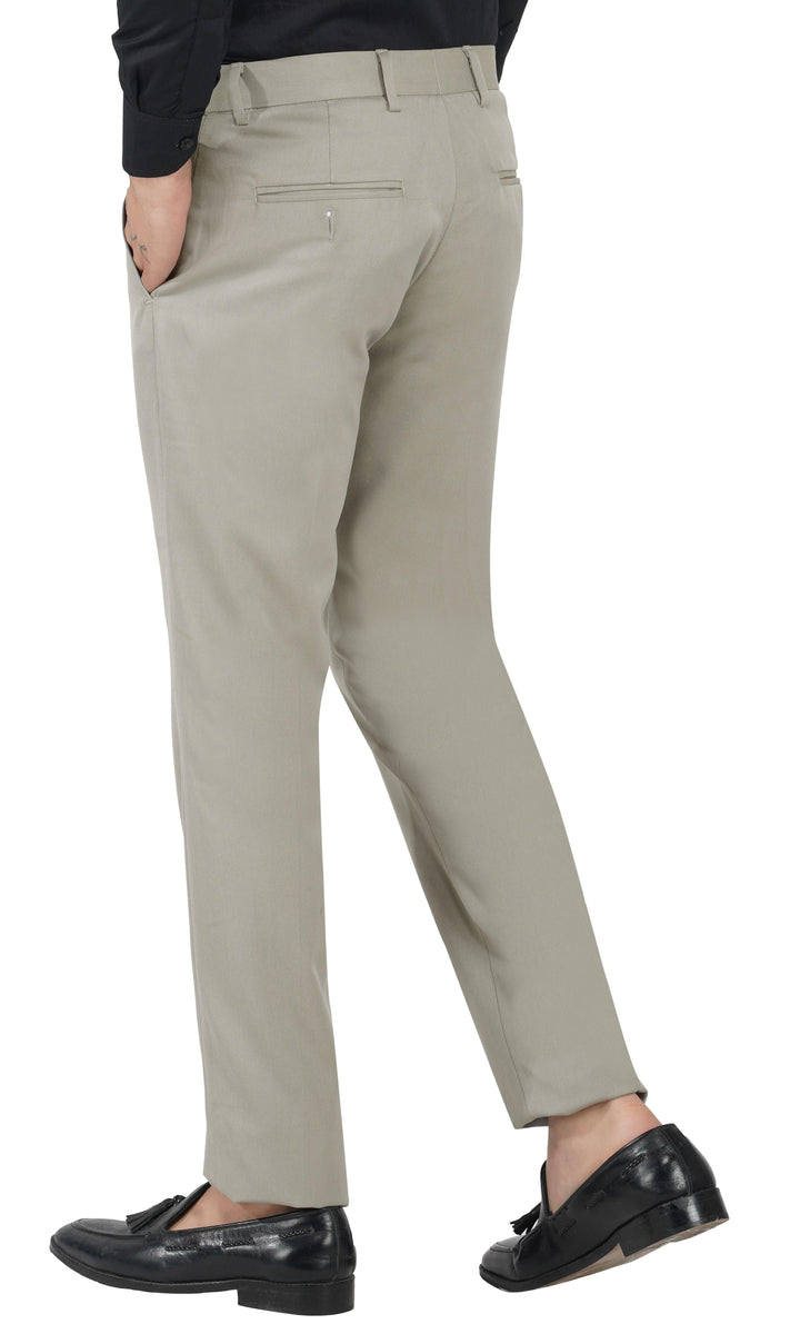 Men Grey Solid Trouser - Tahvo India