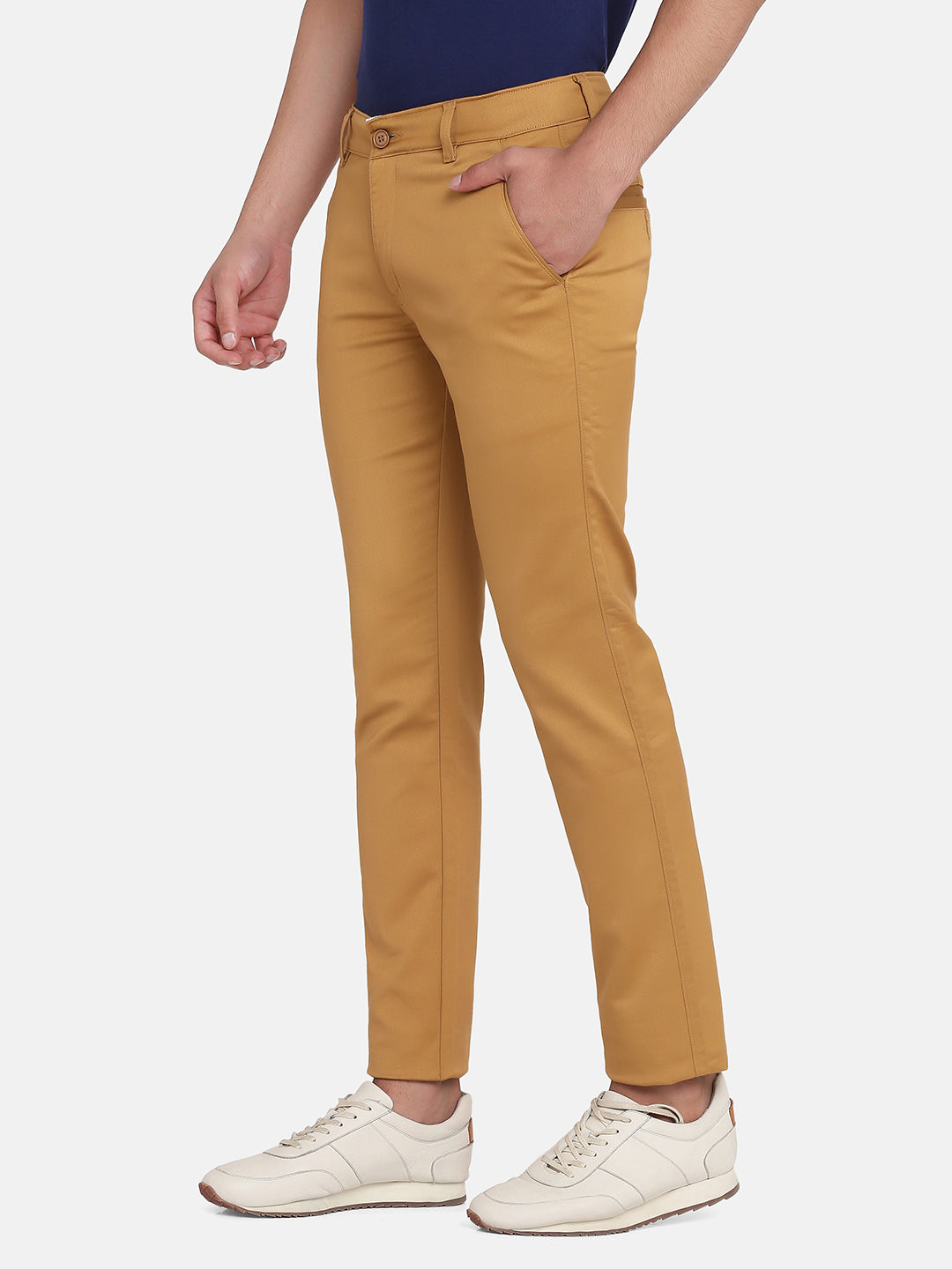 Men Brown Slim Fit Chinos - Tahvo India