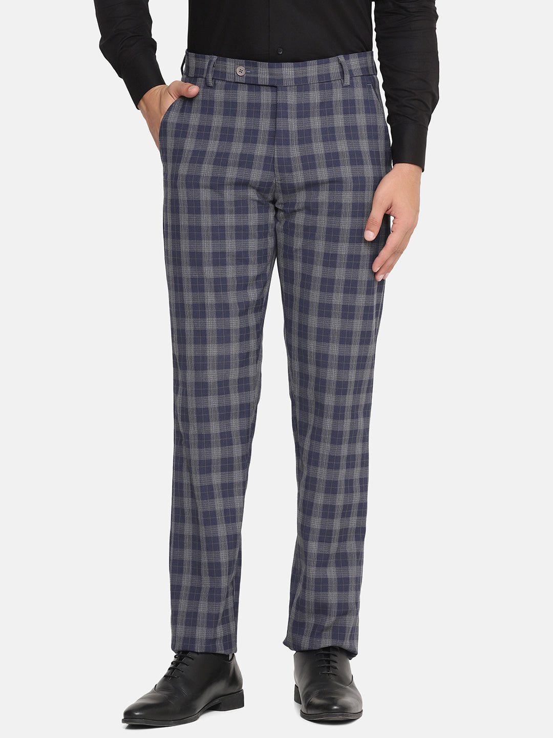 Men Formal checkered Trouser - Tahvo India