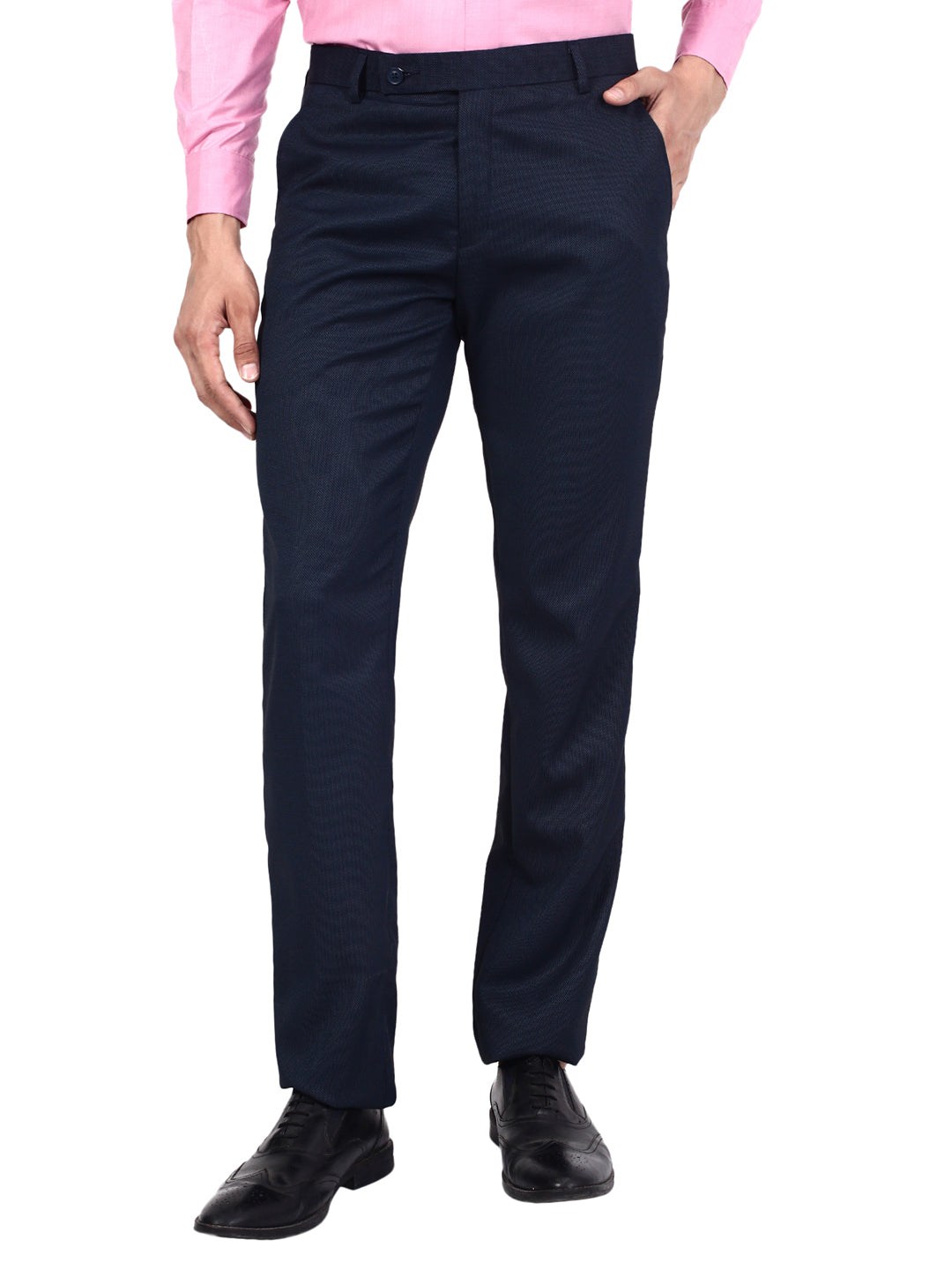 Men Blue Formal Trouser - Tahvo India