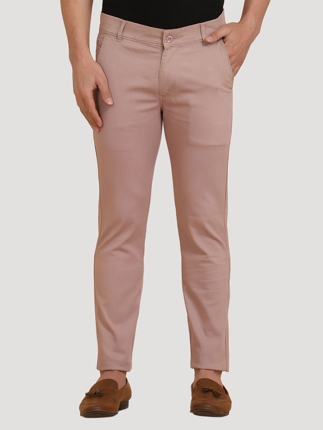 Men Pink Casual Trouser - Tahvo India