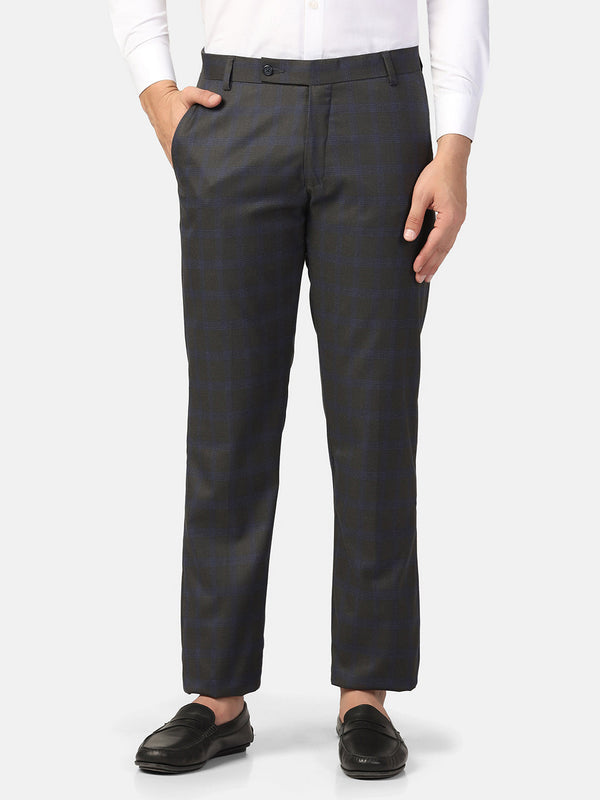 Formal Men Check Strechable Trousers - Tahvo India