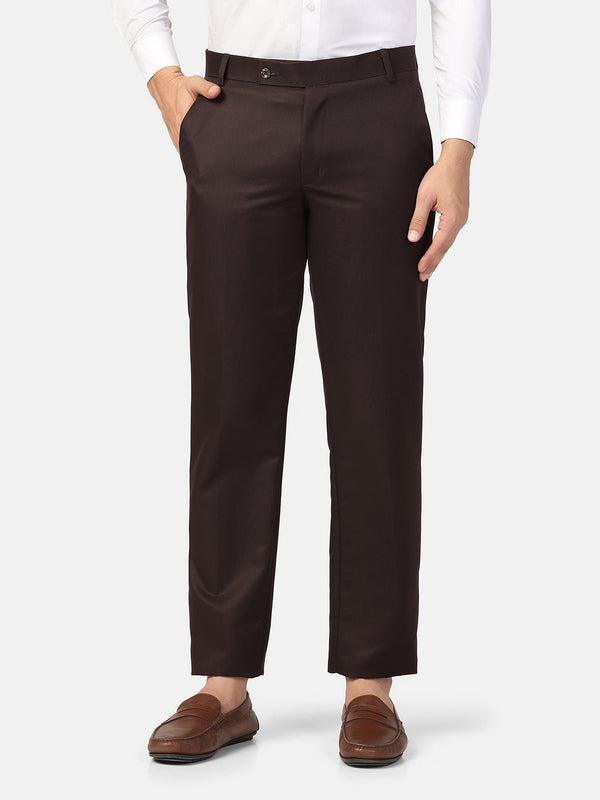 Men Brown Formal Trousers - Tahvo India