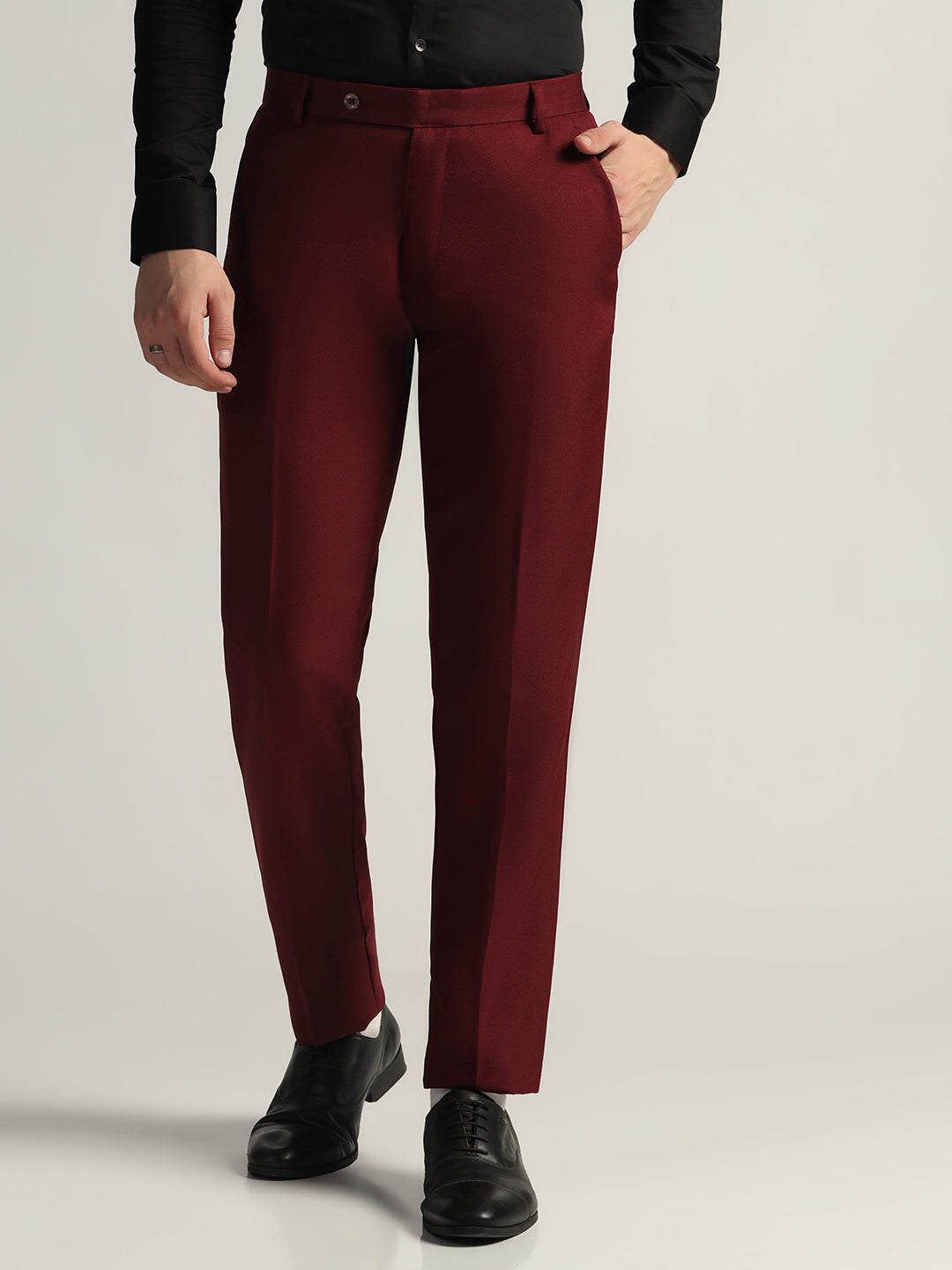 Mens Maroon Trousers - Tahvo India