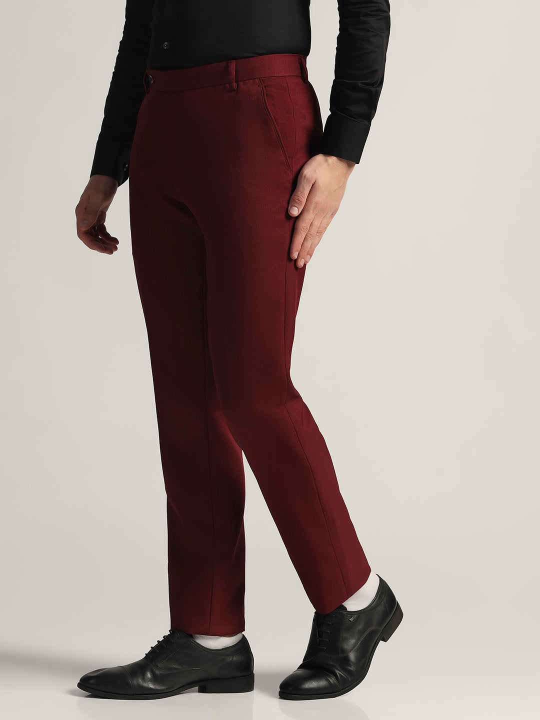 Mens Maroon Trousers - Tahvo India