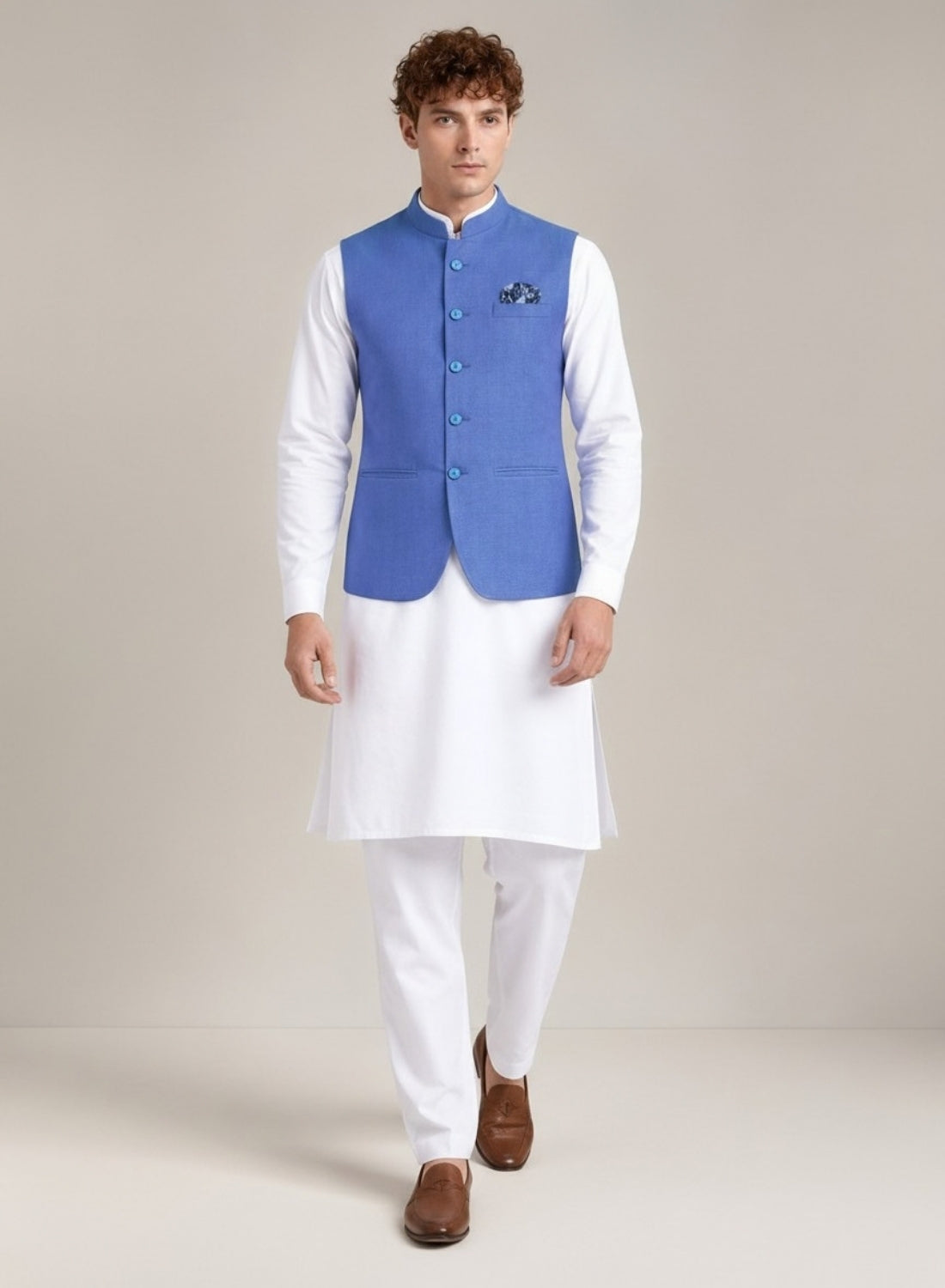 Men Kurta Set With Jacket