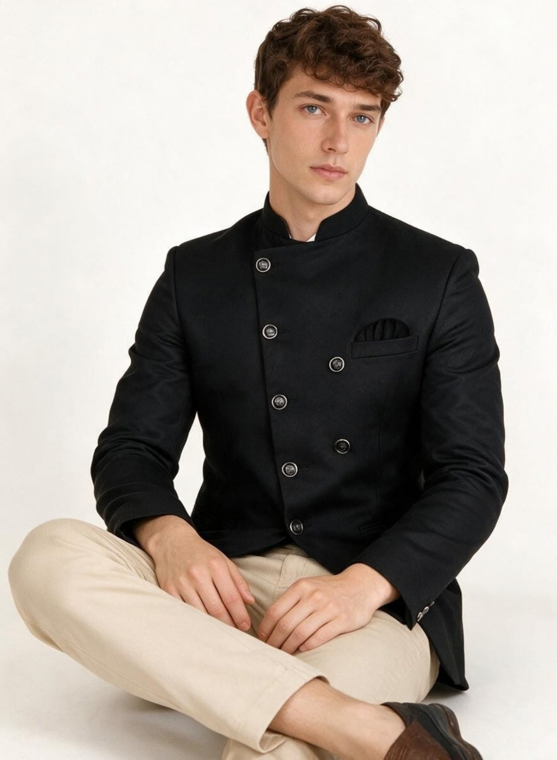 Black Press Bandgala Blazer