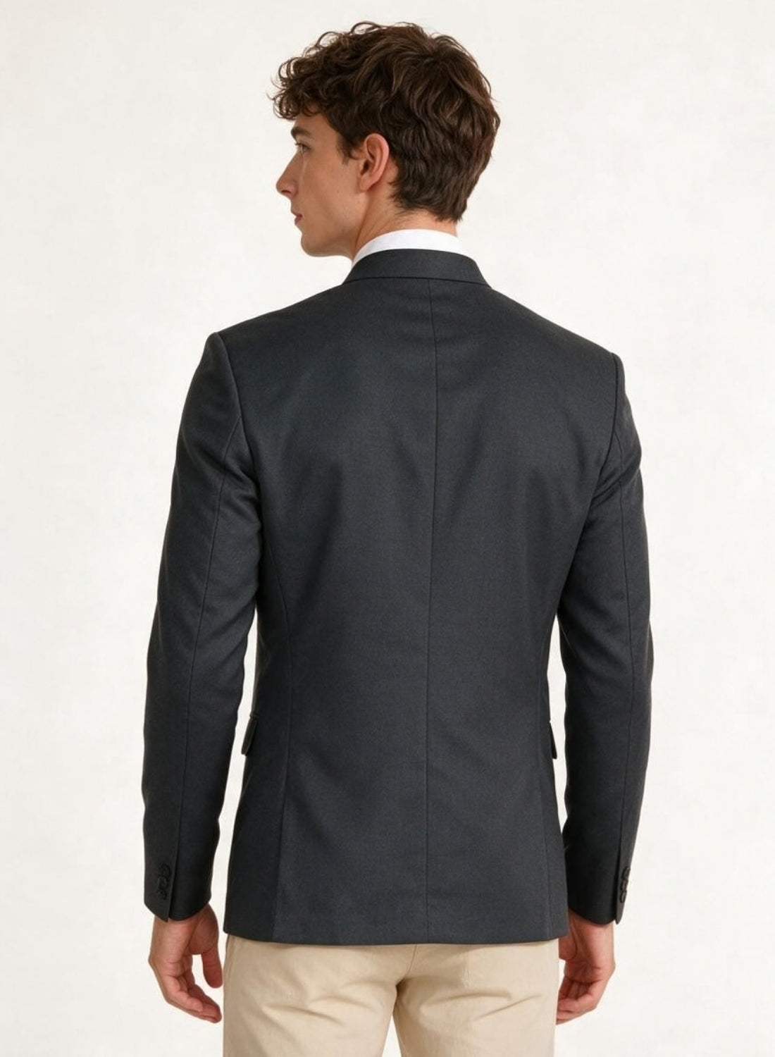 Grey Bandgala Blazer With Hanky