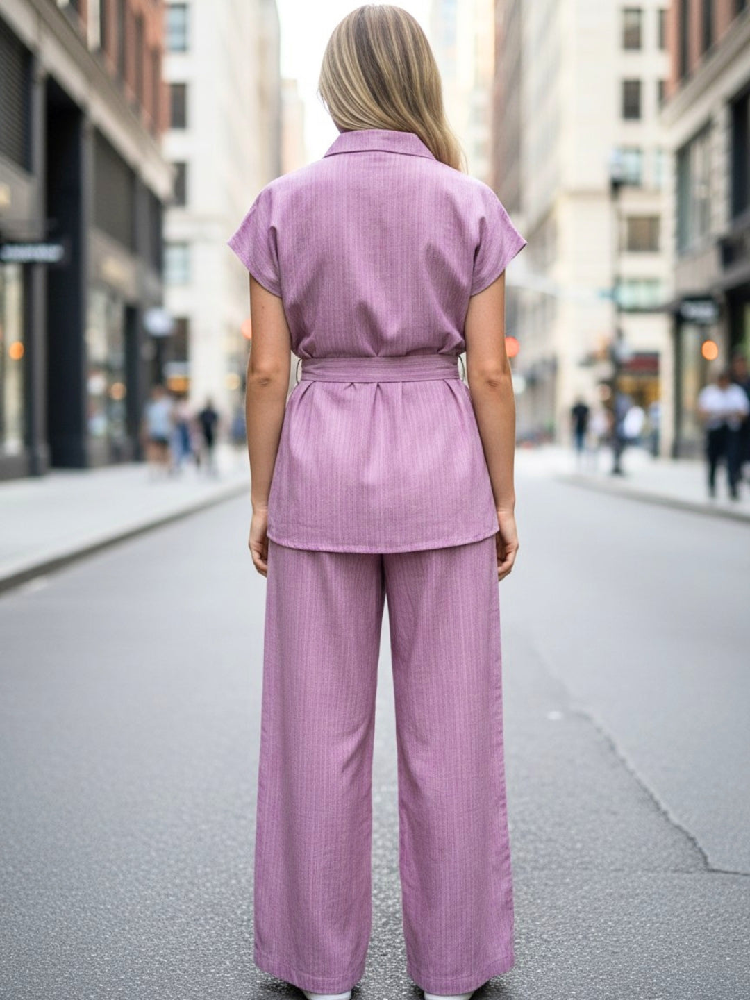 Pinstriped Purple Coord set