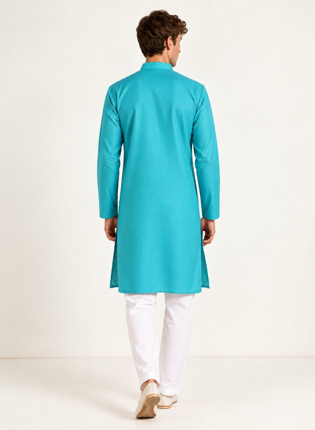 Men Green Casual Kurta Set