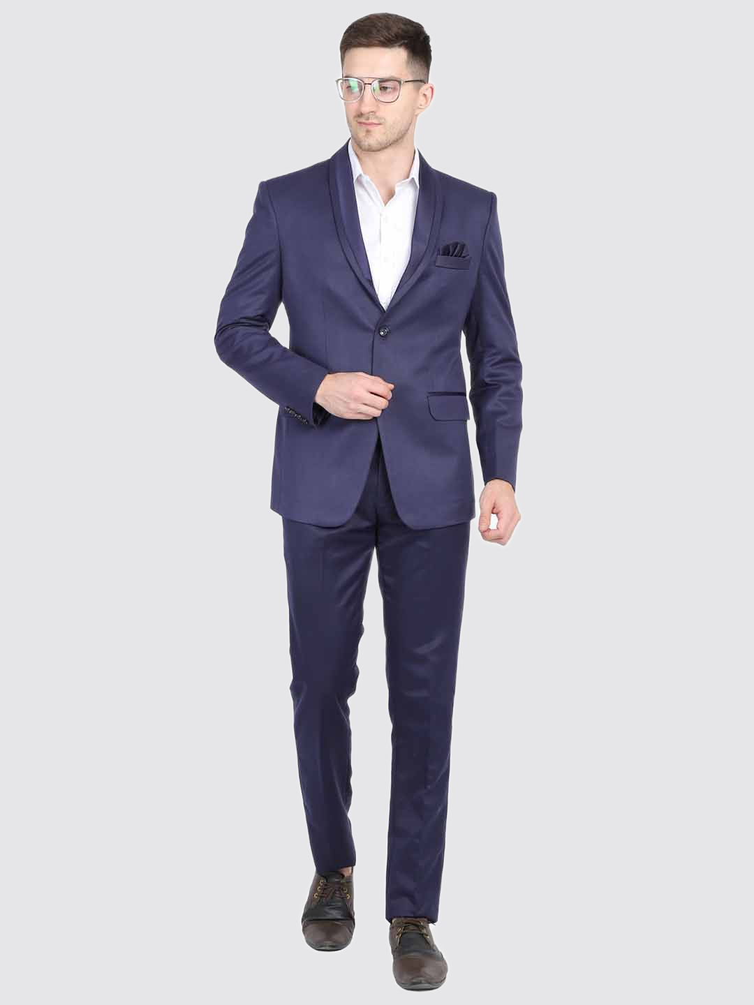 Men Blue Tuxedo Suit - Tahvo India