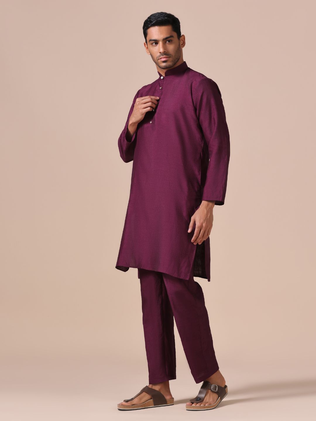 Imperial Wine Kurta Set