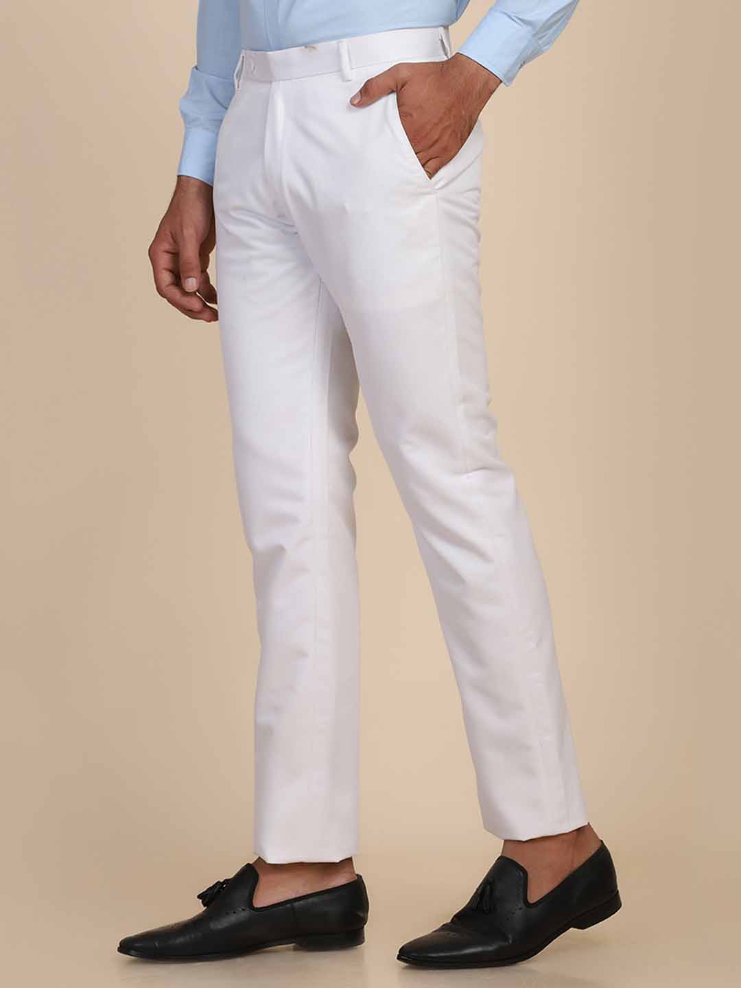 White Formal Trousers - Tahvo India