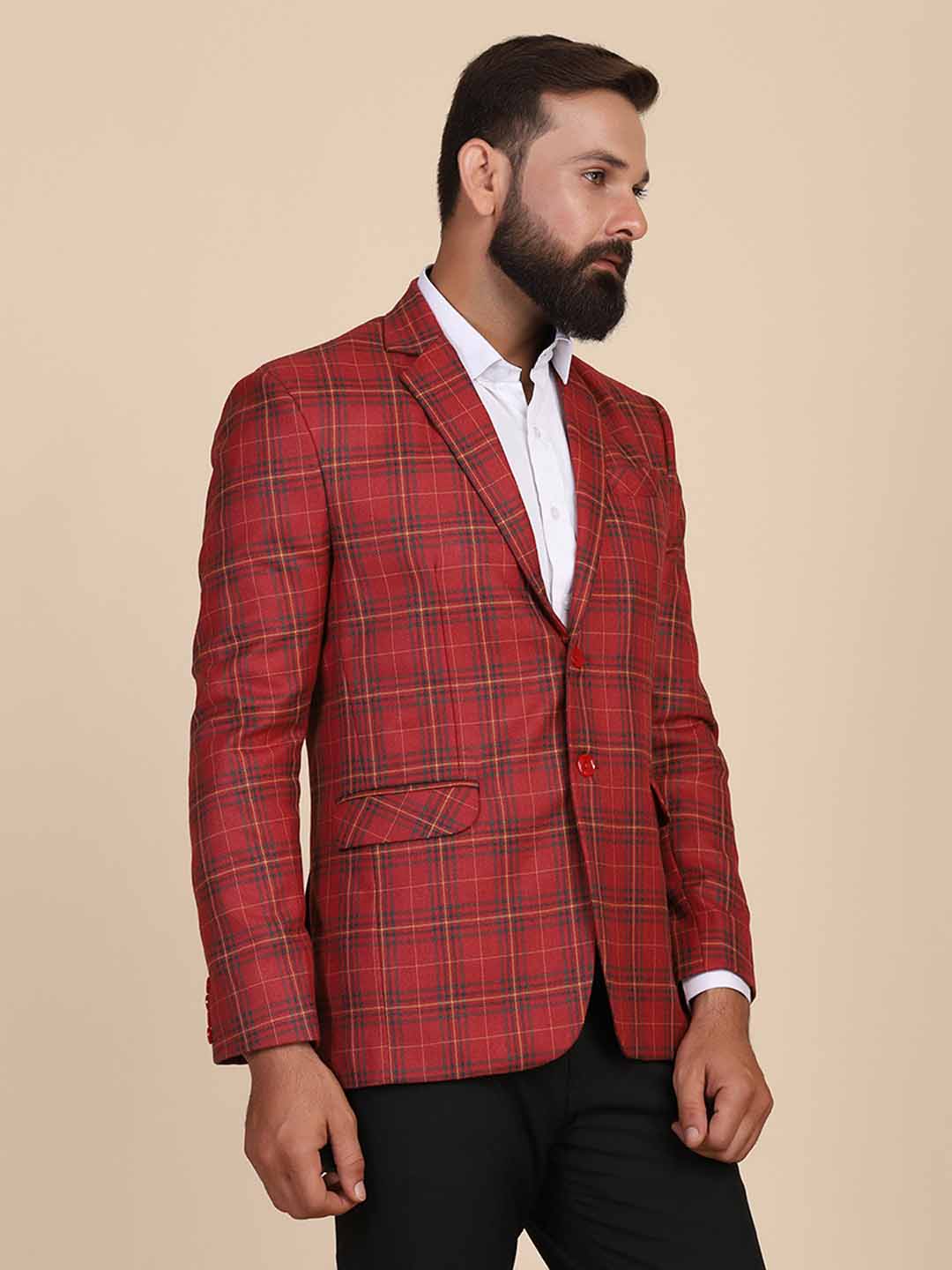 Men Tweed Stylish Blazer - Tahvo India