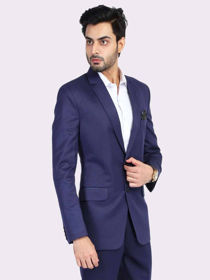 Men Blue Blazer Suit Set - Tahvo India