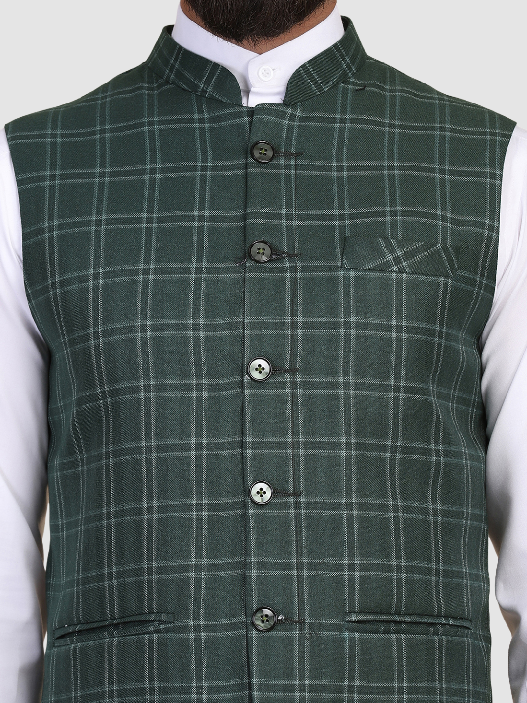 Men Green Tweed Modi Jacket