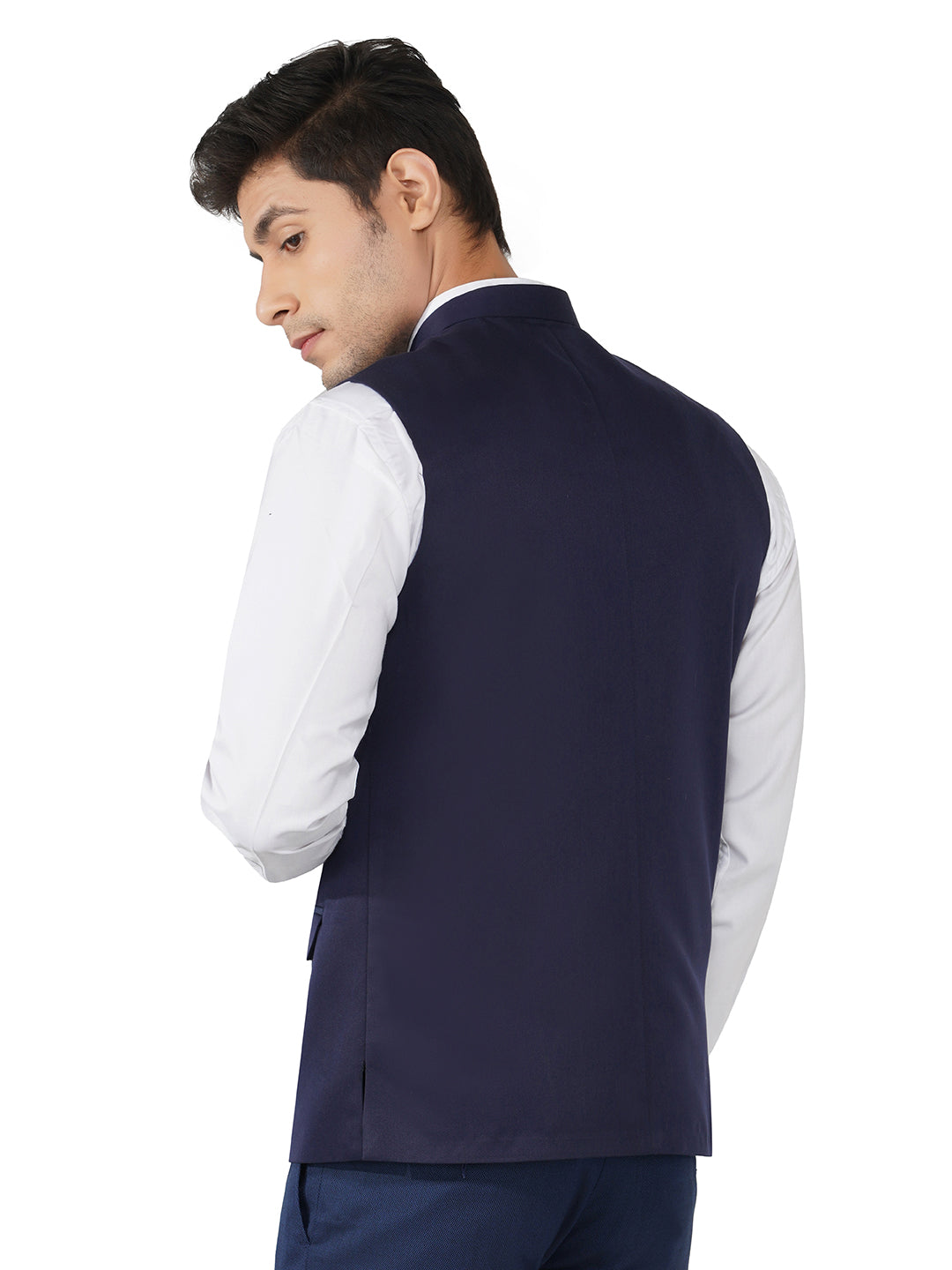Men Blue Nehru Jacket - Tahvo India