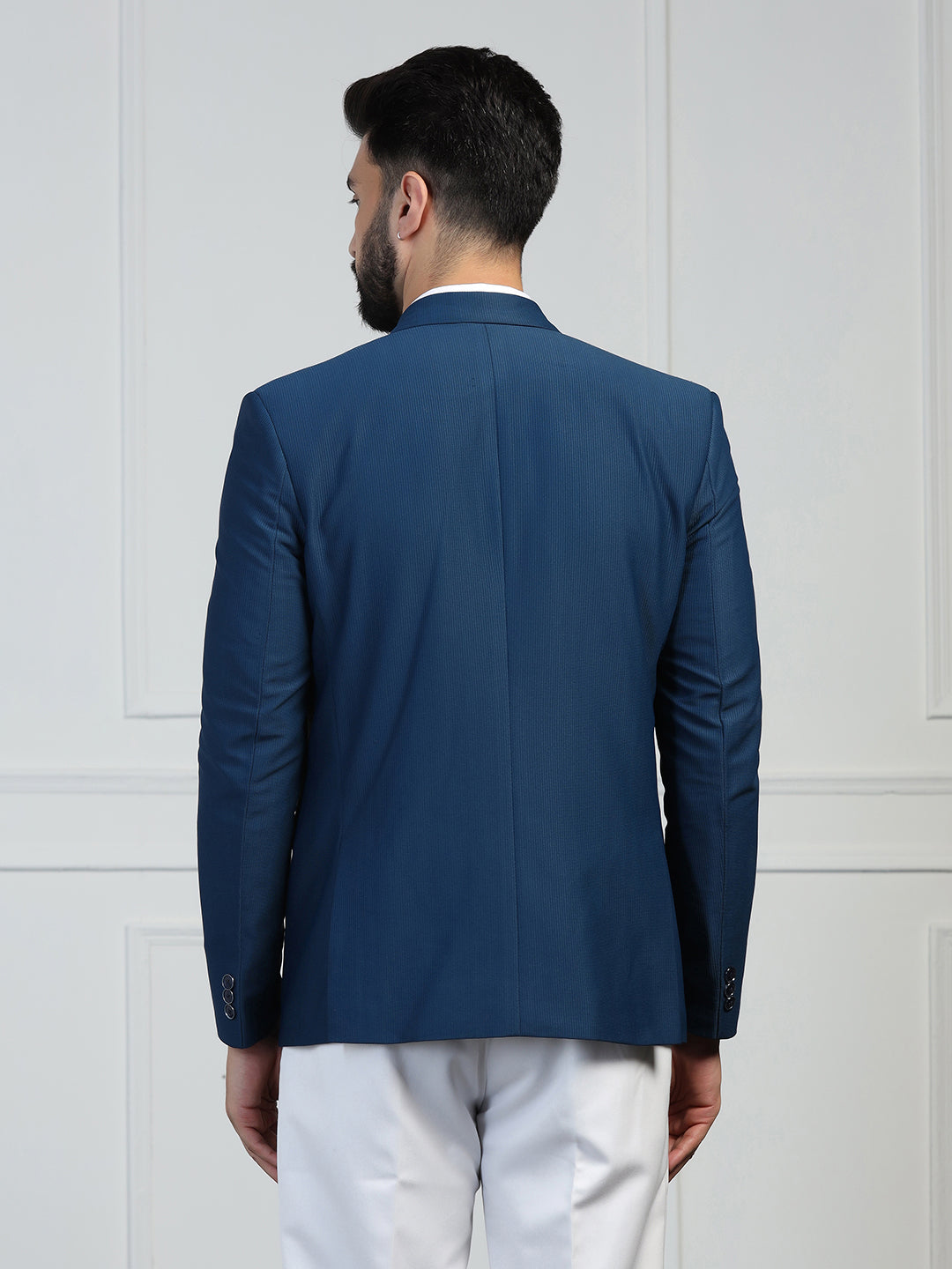Men Corduroy Blue Blazer - Tahvo India