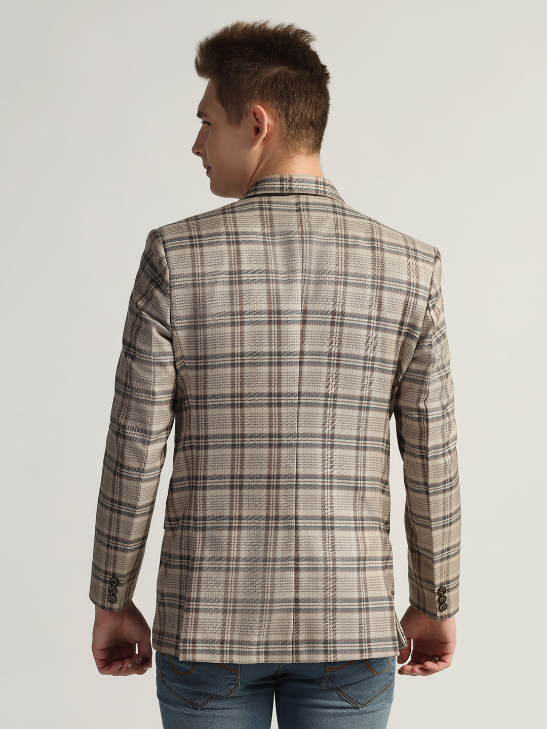 Men's Multi Checked Tweed Blazer