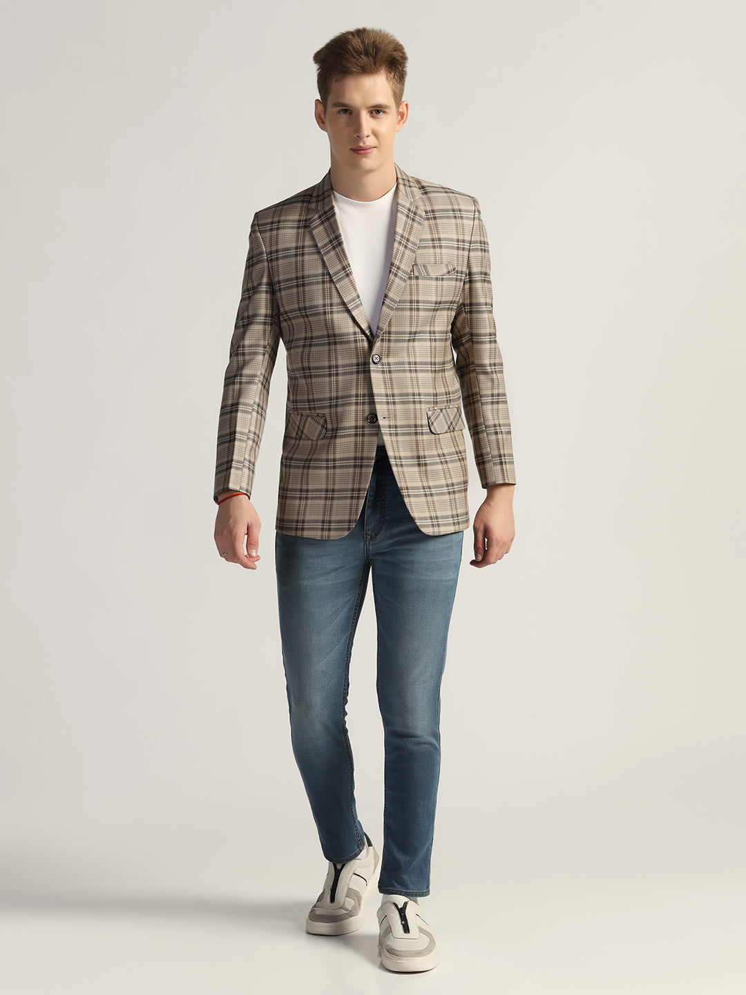 Men's Multi Checked Tweed Blazer - Tahvo India
