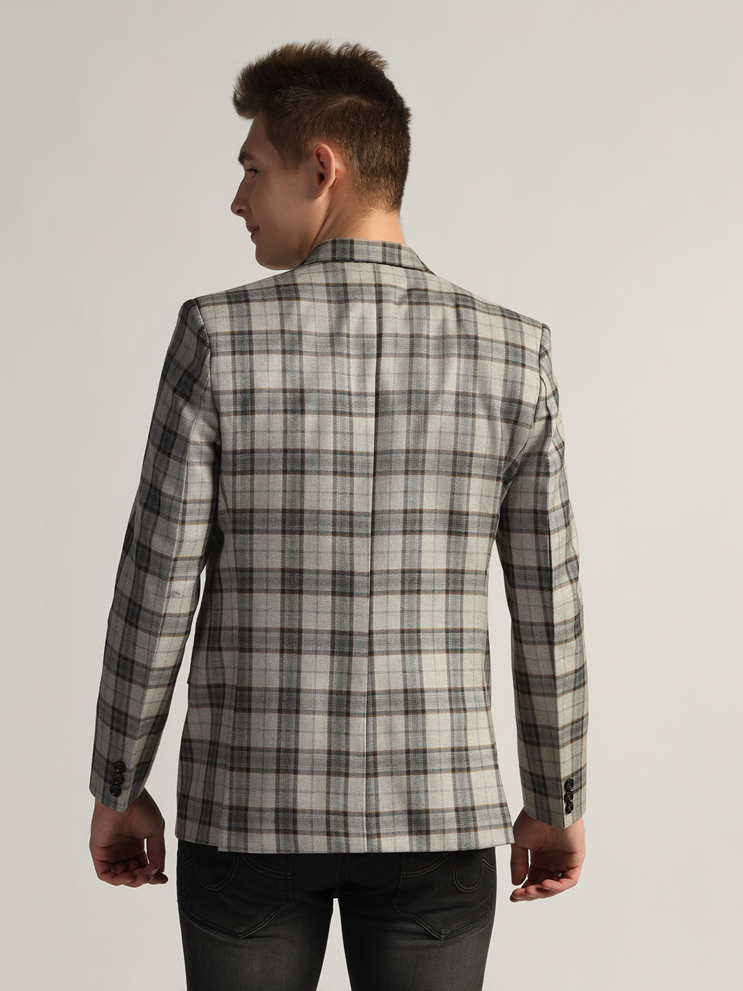 Men's Checked Tweed Blazer - Tahvo India