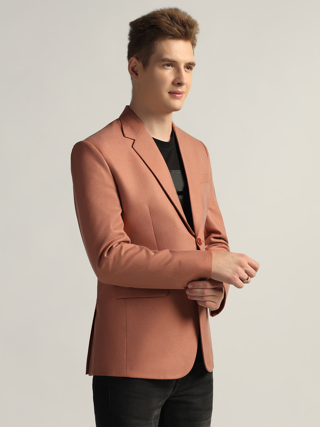 Men's Peach Blazer - Tahvo India