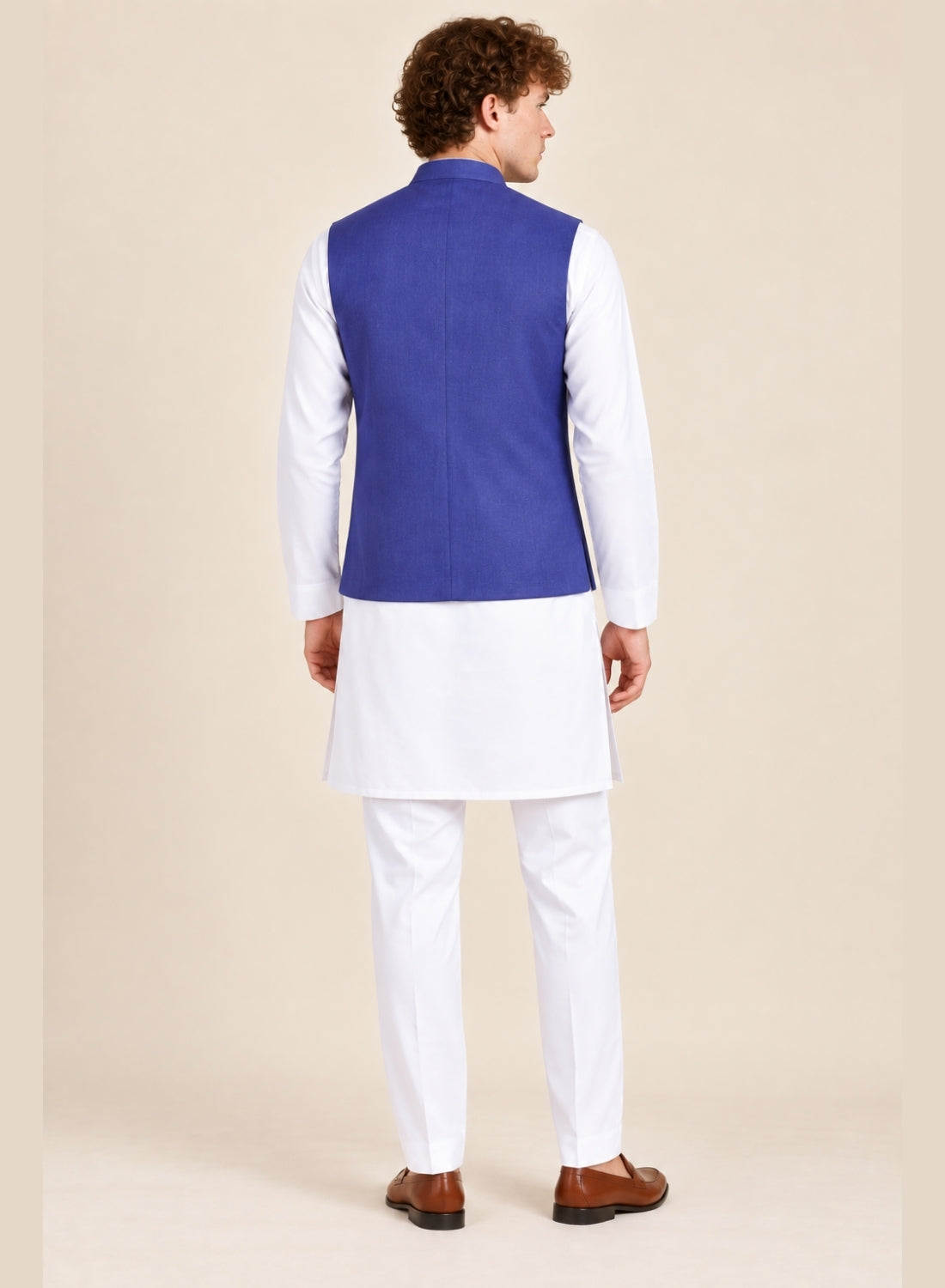 Men Purple 5 Button Nehru Jacket