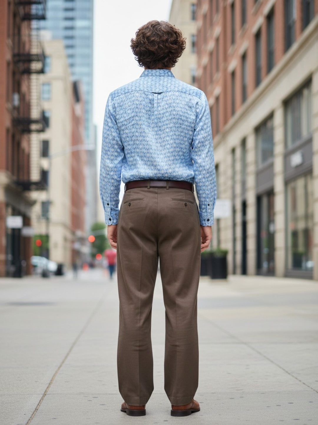 Men Ink Blue Printed Shirt