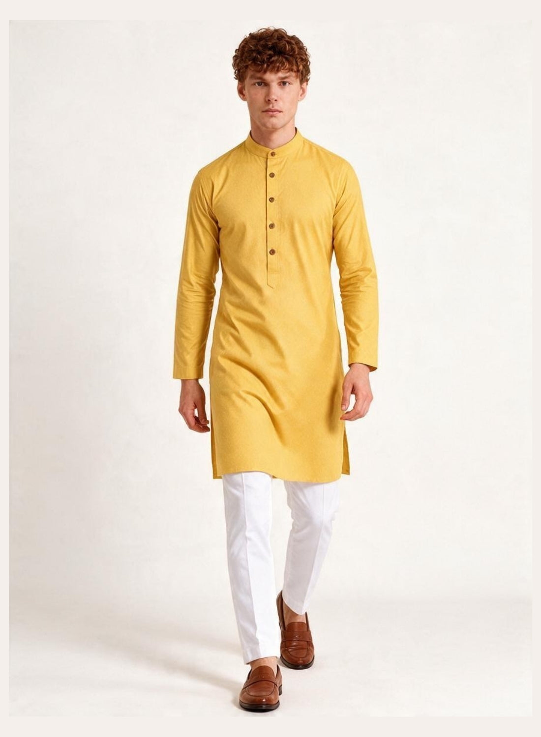 Men Yellow Kurta Set