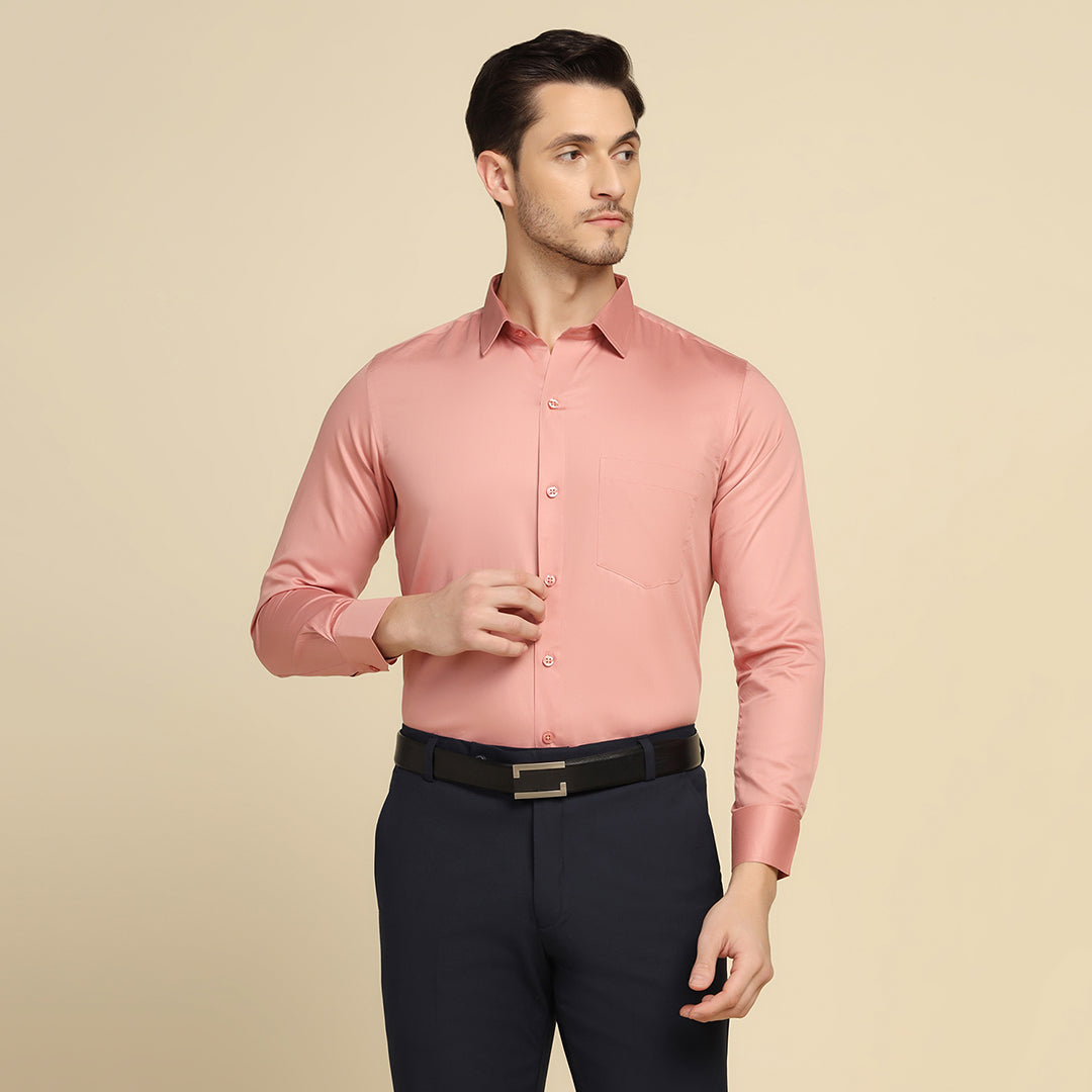 Men Pink Solid Shirt