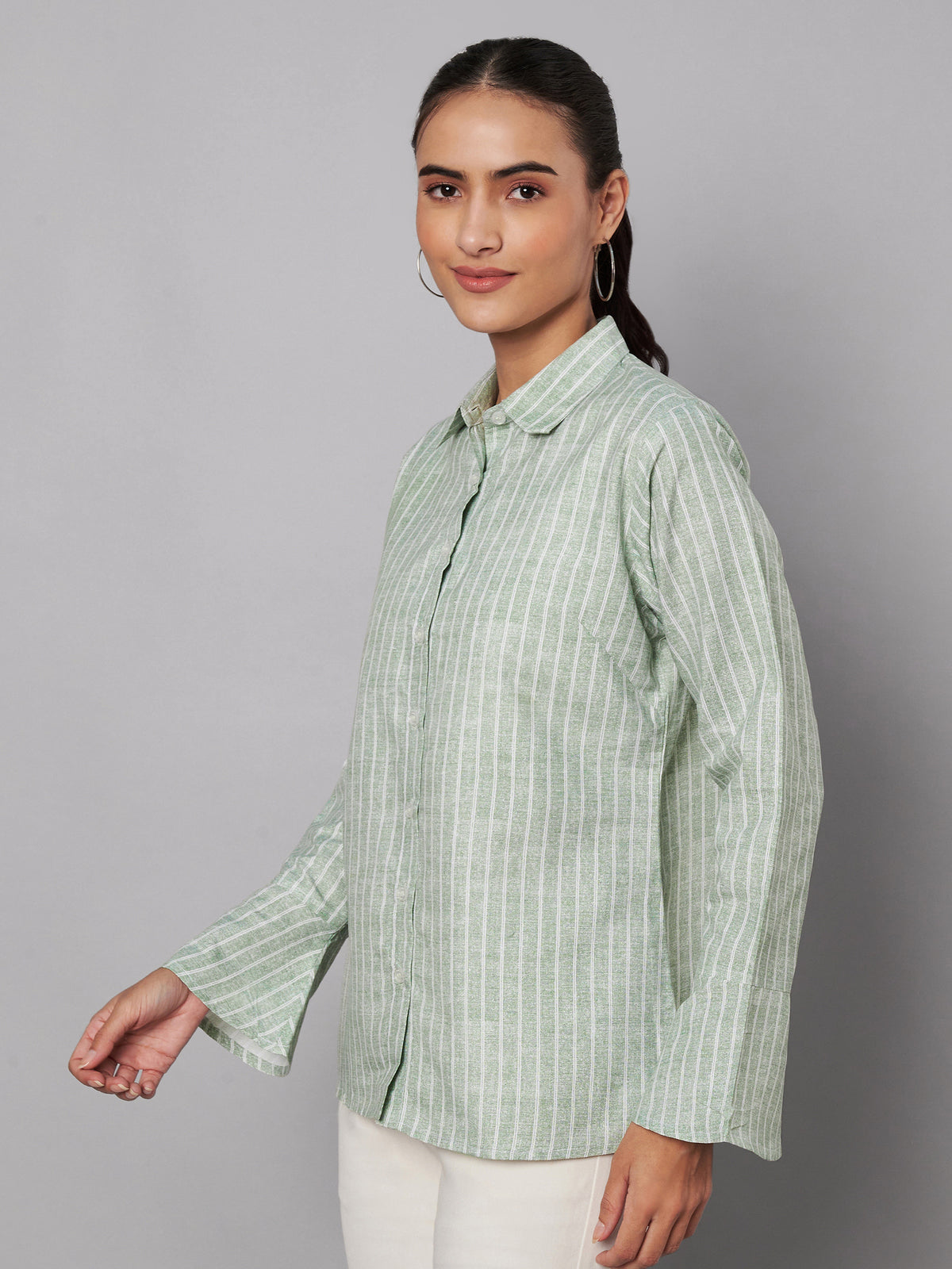 The Flare Cuff Stripe Shirt