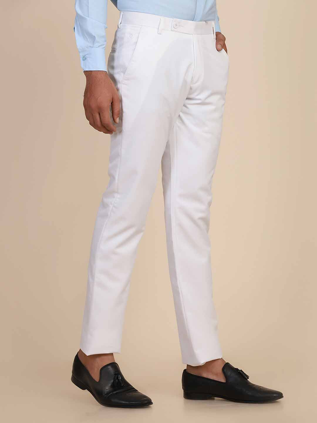 White Formal Trousers - Tahvo India