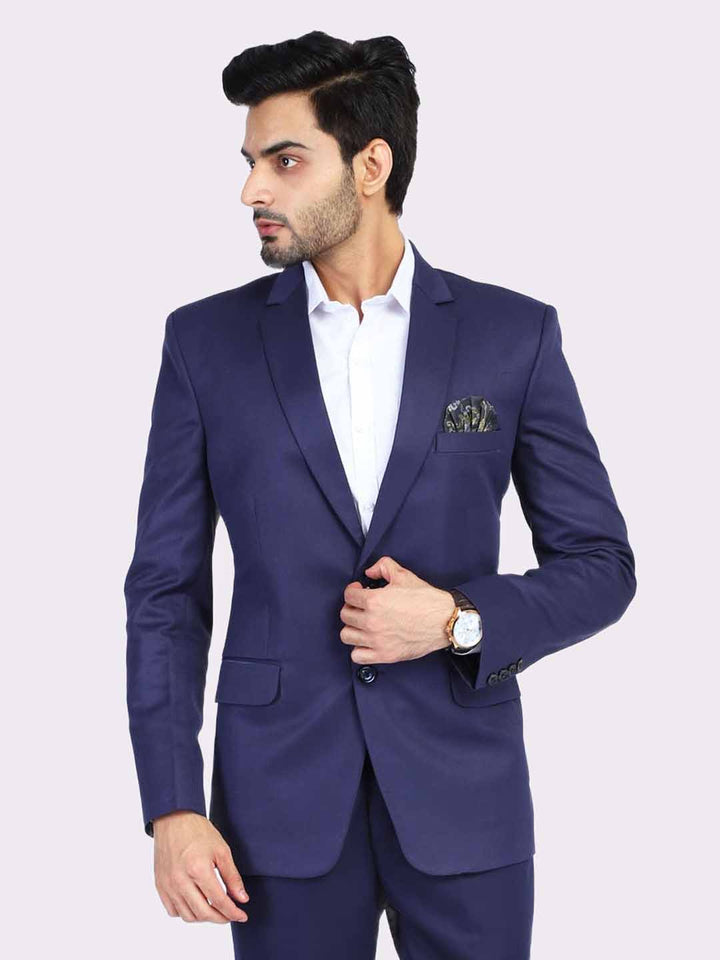 Men Blue Blazer Suit Set - Tahvo India