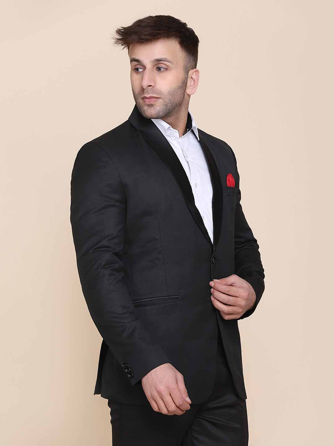 Men Black Tuxedo Suit