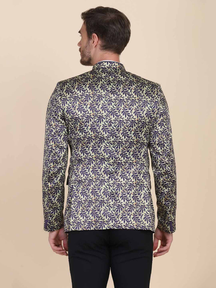 Men Printed Bandgala Blazers - Tahvo India