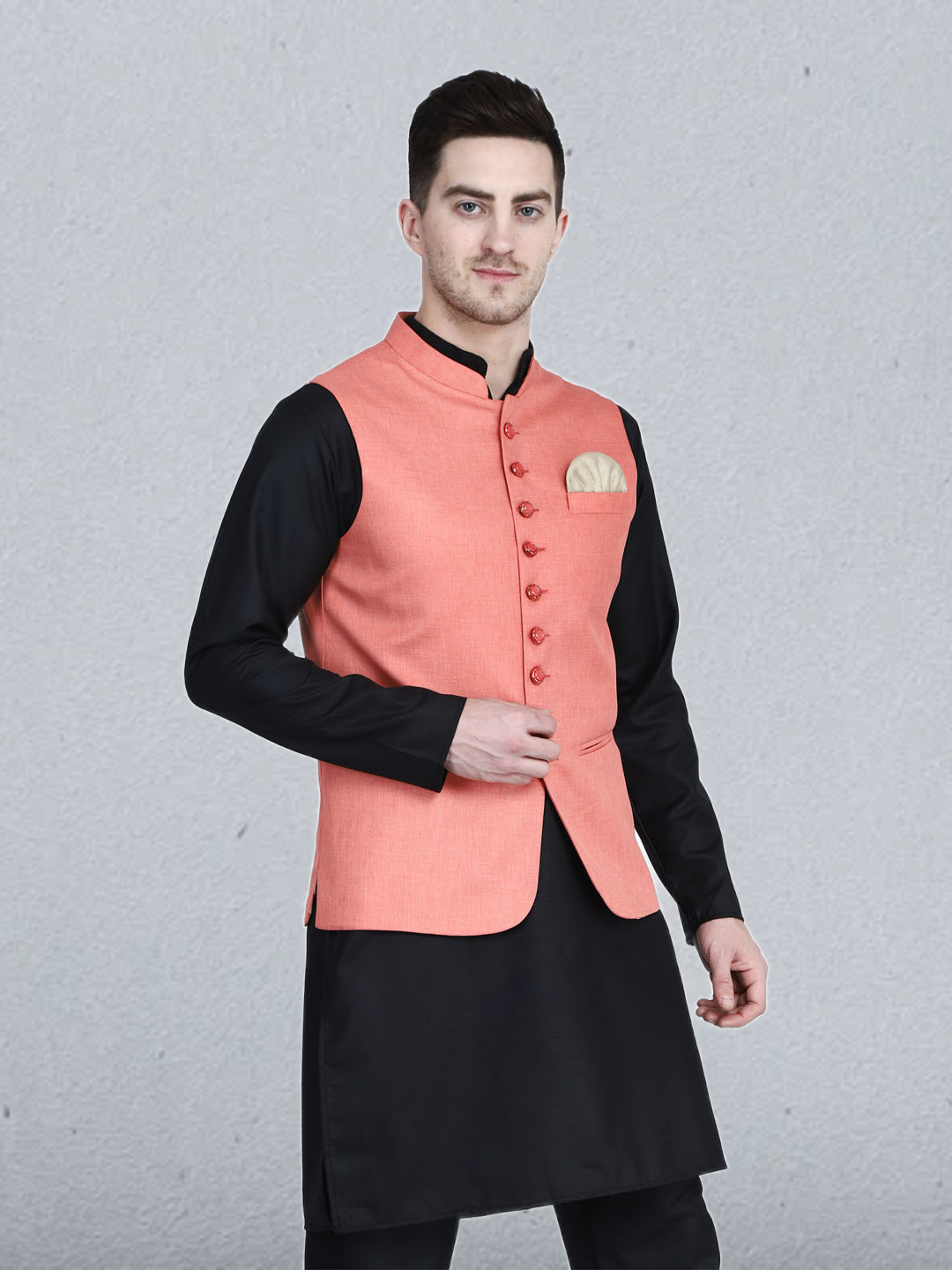 Kurta Set With Nehru Jacket - Tahvo India