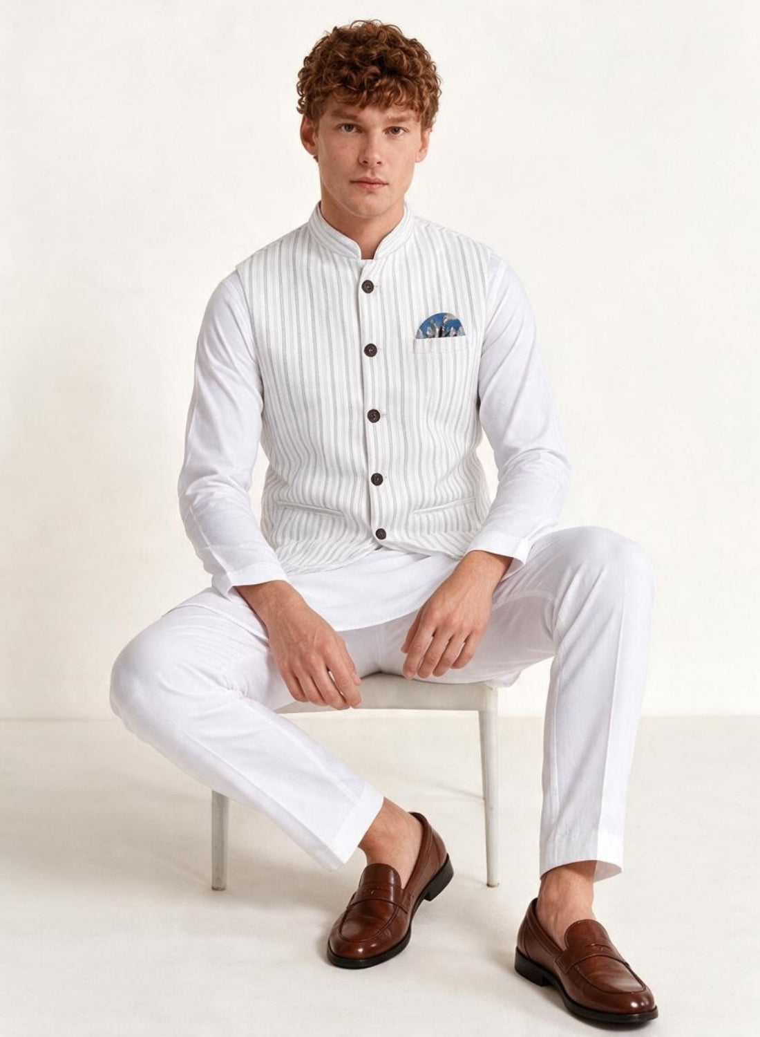 Men Kurta Set With Jacket