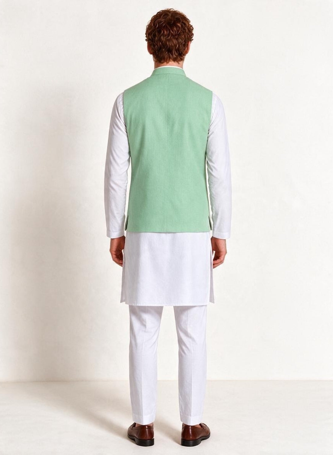 Men Kurta Set With 9 Button Jacket