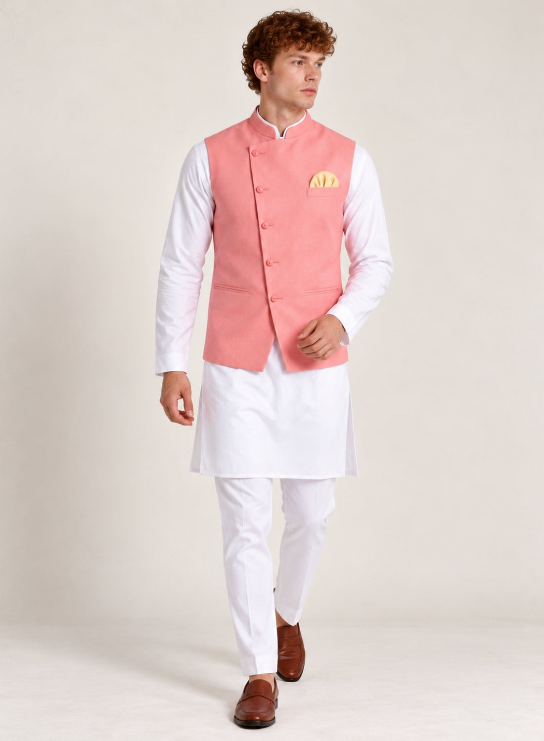 Men Kurta Set With Jacket