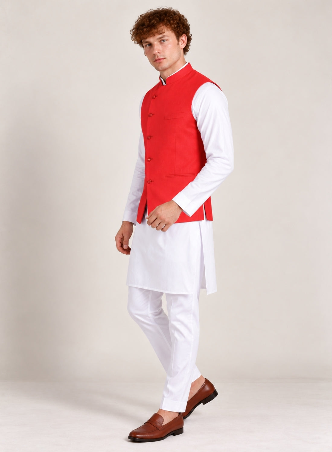 Men Kurta Set With Jacket