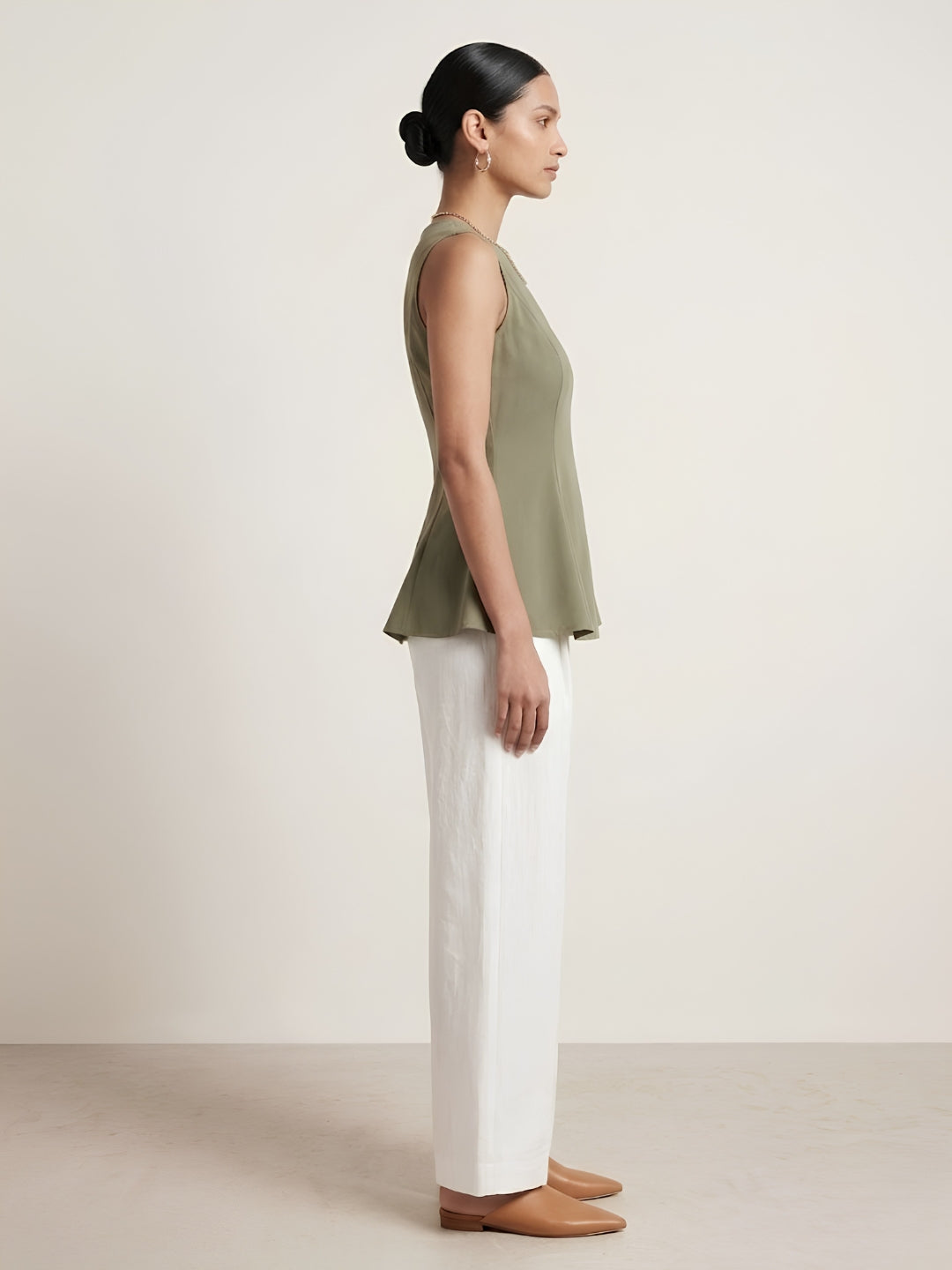 Green Peplum Top