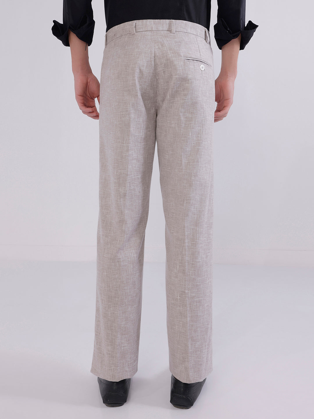 Men Regular fit linen trousers