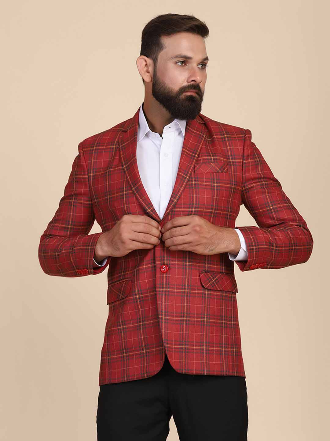 Men Tweed Stylish Blazer - Tahvo India