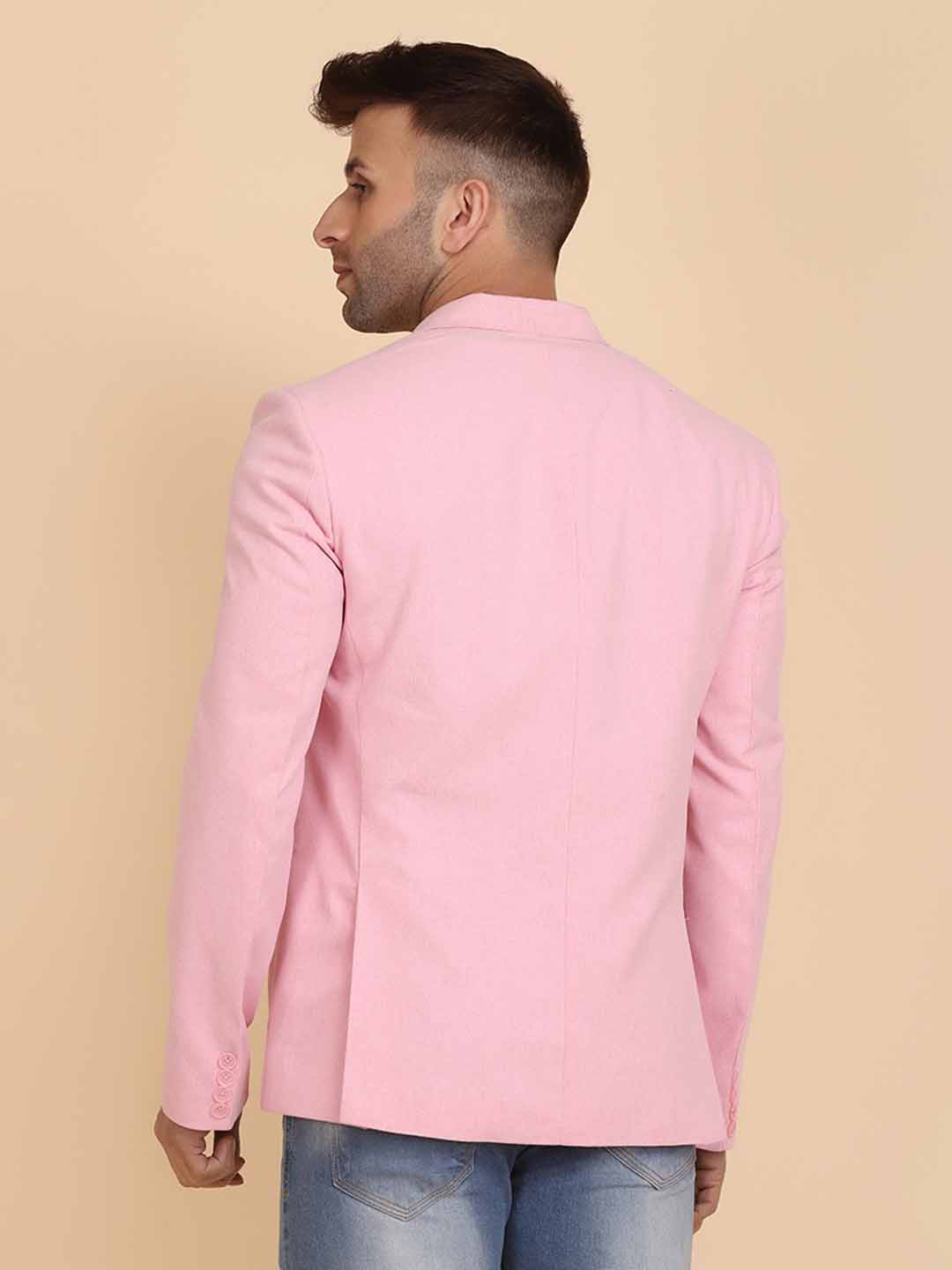 Pink Sold Single Breasted Casual Blazer - Tahvo India