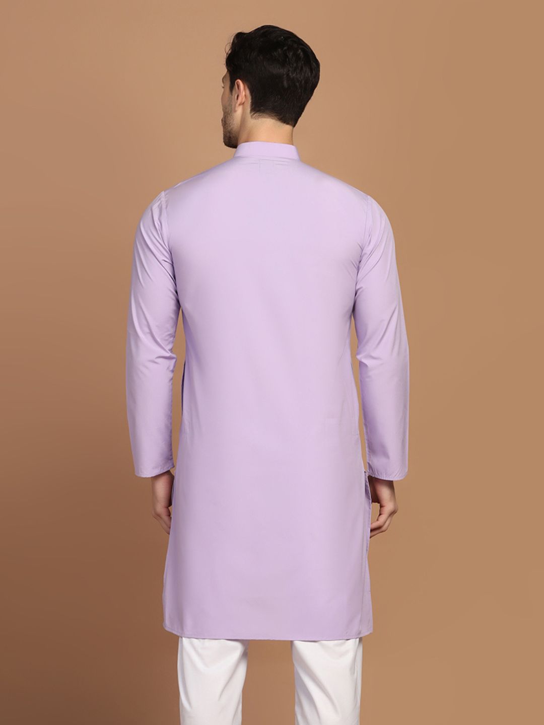 Men Purple Solid Kurta - Tahvo India